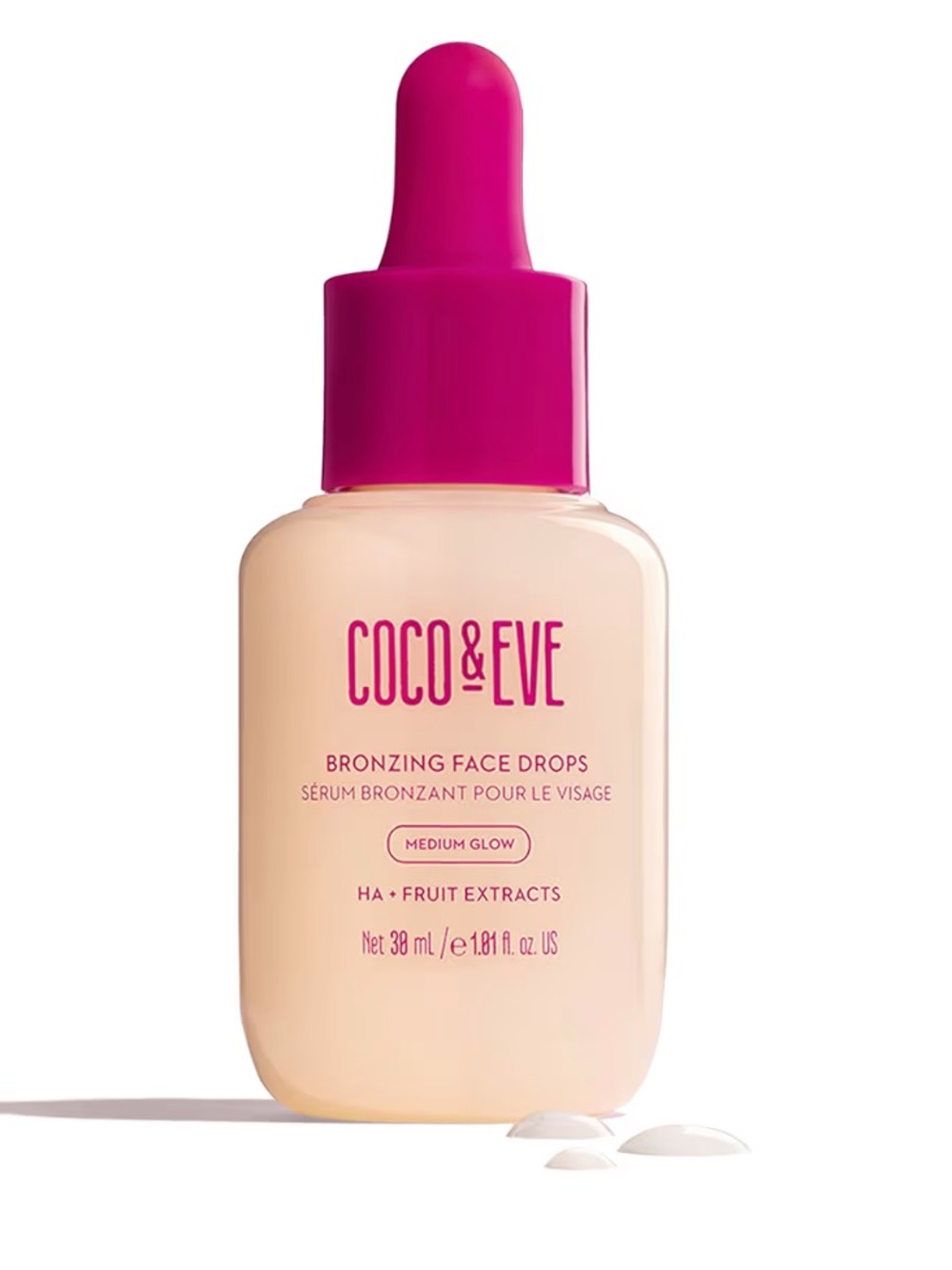Coco & Eve Bronzing Face Drops - Medium Glow (Pink Cap)